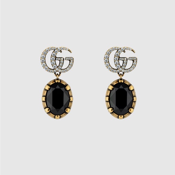 Gucci Black and Gold GG Earrings - Picture 1 of 4